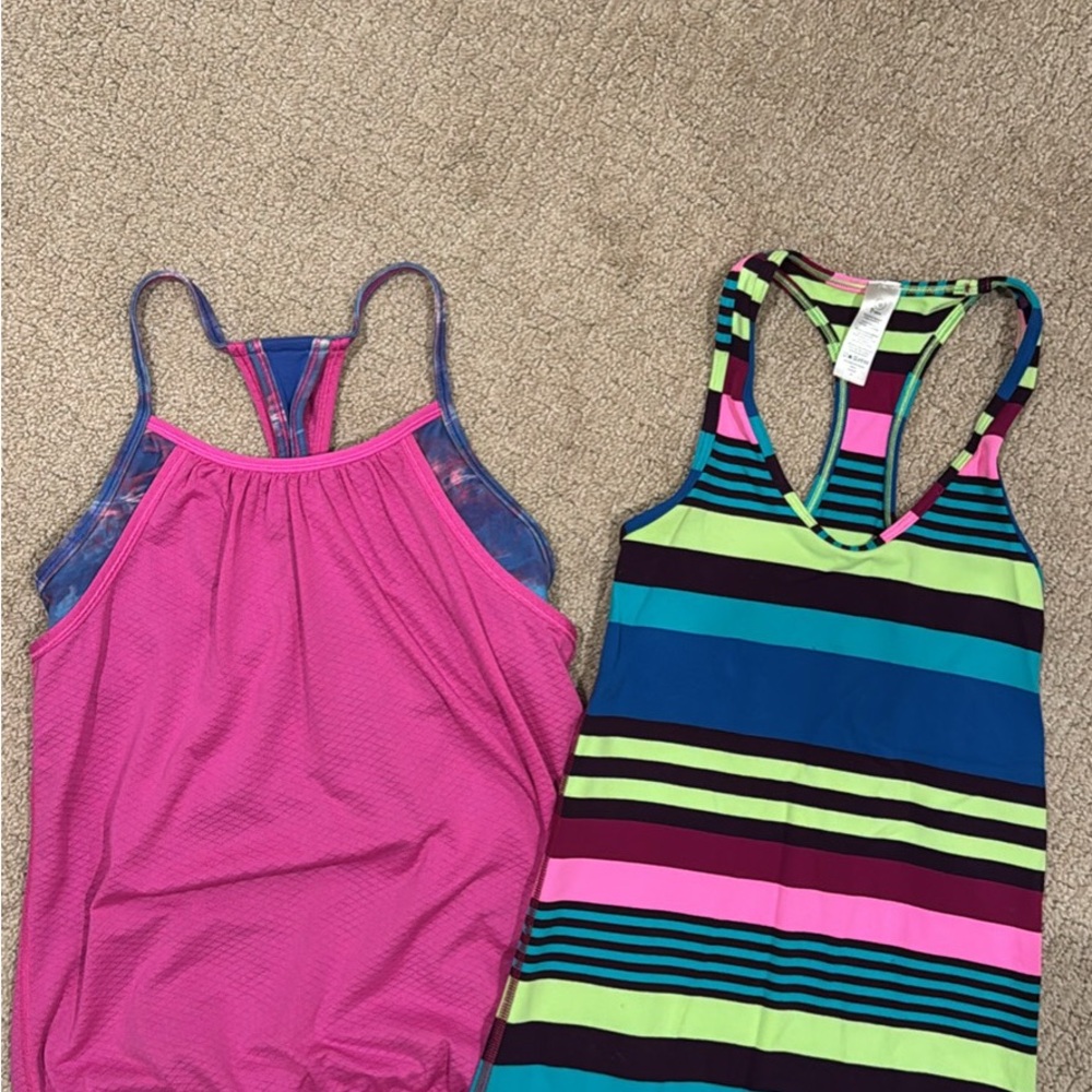 Ivivva Colorful Striped Tank Tops Girls Sz 10
